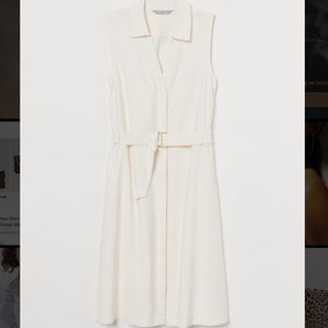 Cream belted dress
